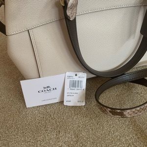 Coach mini Brooke carryall in chalk neutral